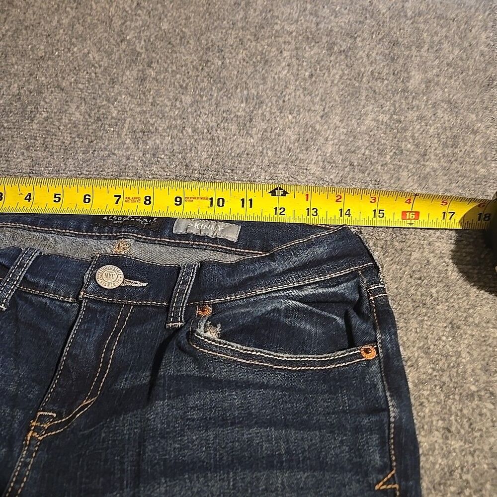 Aeropostale Skinny Denim Jeans Womens Size 8 Blue Distressed Straight - Picture 5 of 10